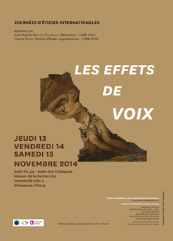 Journées d’étude “Effets de voix” (Lille, novembre 2014)