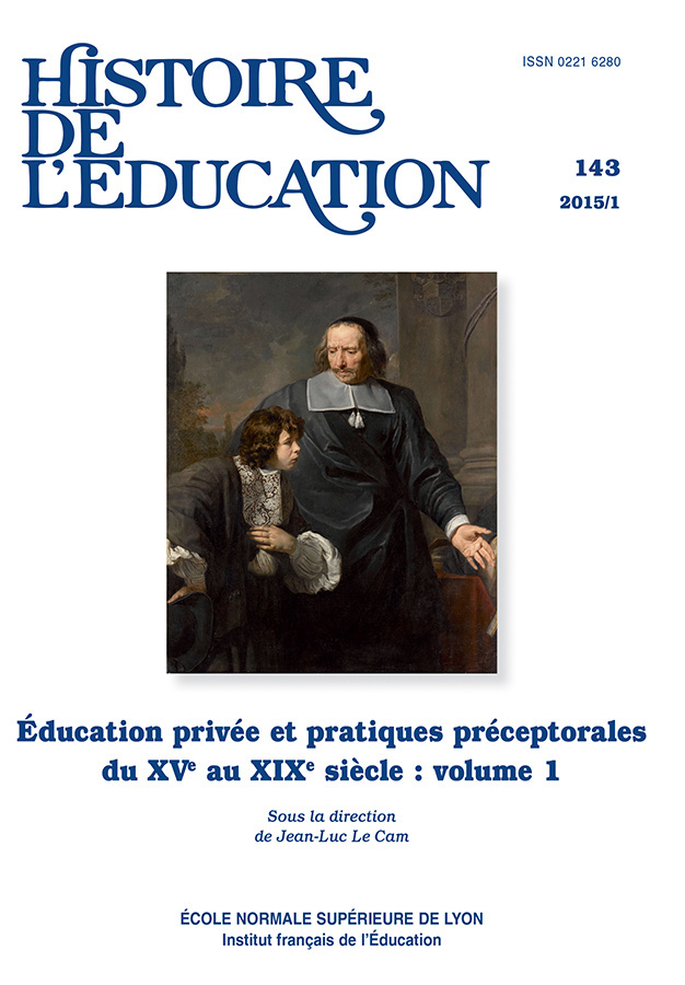 Histoire de l’éducation (nouvelle publication)